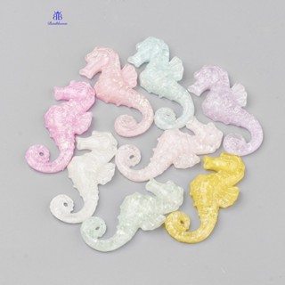 Cabochons Sea Horse เรซิ่นทึบแสง คละสี 41x18x5 มม. 20 ชิ้น