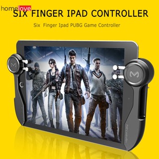 6 Finger Mobile Pubg Game Controller จอยสติ๊กเกมหกนิ้วจับปุ่ม Aim L1r1 Shooter Gamepad Trigger สำหรับ Ipad แท็บเล็ต homelove