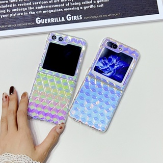 เคสแข็ง ลายตาราง 3D สําหรับ Samsung Galaxy Z Flip 5 Z Flip 5