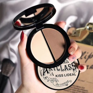 Spot second hair# Make-up smart point three-dimensional highlight shadow three-color cosmetic powder cake slimming daily brightening shadow powder cosmetic plate 8cc