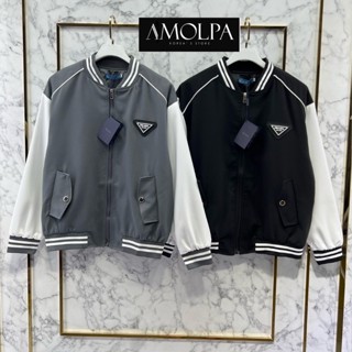 2สี ♥ เช็คสินค้าก่อนสั่ง JACKET PRADA แจ็คเก็ต เสื้อคลุม ที่หน้าอก ซิปหน้า กระเป๋าข้าง พราด้า