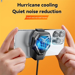 เกมมืออาชีพคูลเลอร์โทรศัพท์ Silent Phone Cooler Turbo Fan Fast Cooling Phone Back Cooler Fast Cooling 【bluey】