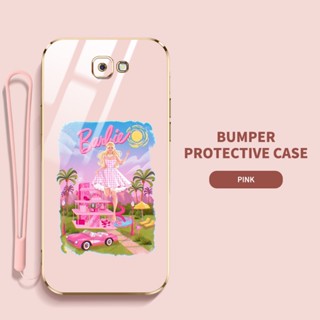 เคสโทรศัพท์มือถือ ซิลิโคน กันกระแทก ลายบาร์บี้น่ารัก สีชมพู คุณภาพสูง สําหรับ Samsung Galaxy J4+ J4 Plus J4 J5 J6 J7 J2 Prime J7 2017 G532