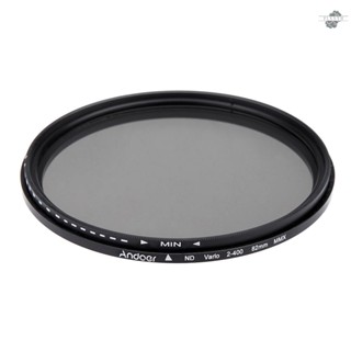 {fly} Andoer 82mm ND Fader Neutral Density Adjustable ND2 to ND400 Variable Filter for   DSLR Camera