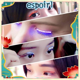 Espo ขนตาปลอม มีไฟ LED กันน้ํา เรืองแสง สําหรับแต่งหน้า ปาร์ตี้ 1 คู่