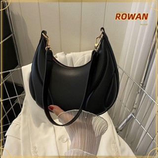 Rowans กระเป๋าสะพายข้าง กระเป๋าถือ หนัง PU ขนาดใหญ่ จุของได้เยอะ สีพื้น แฟชั่นสําหรับสตรี