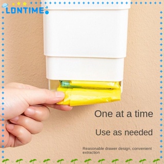 Lontime กล่องเก็บถุงขยะ แบบพลาสติก พับได้ ไม่ต้องเจาะผนัง สําหรับห้องน้ํา