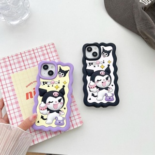 SANRIO เคสโทรศัพท์มือถือ ซิลิโคนนิ่ม TPU กันกระแทก ลายซานริโอ้ คุโรมิน่ารัก สําหรับ iPhone 11 14 13 12 PRO MAX