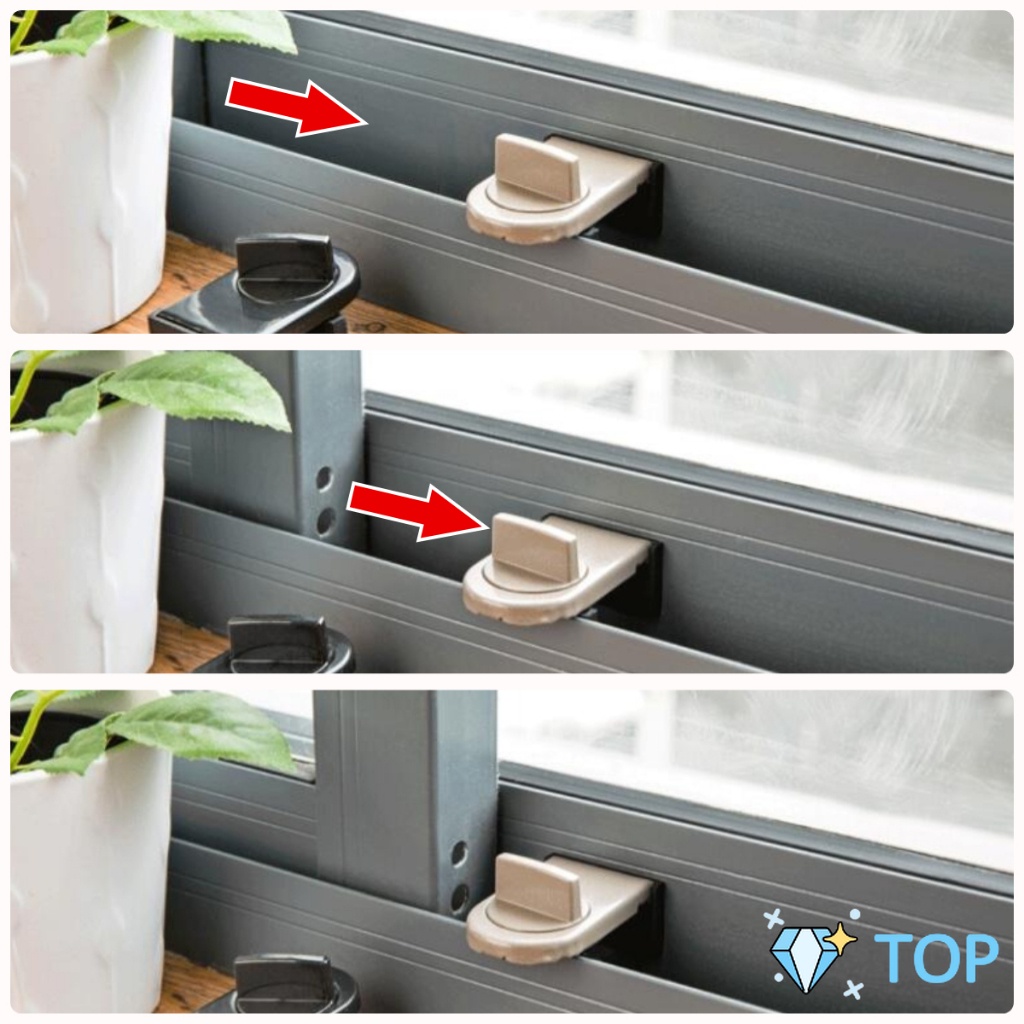 ที่ล็อคหน้าต่างบานเลื่อน ป้องกันเด็ก Window lock รูปที่ 4