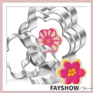 Fay แม่พิมพ์บิสกิต สเตนเลส รูปดาวห้าแฉก สีเงิน 10 ชิ้น