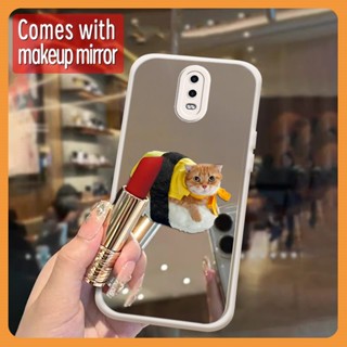 Hangings Makeup mirror Phone Case For OPPO R17 Little Fresh Liquid silicone dustproof tulip luxurious youth Mirror surface