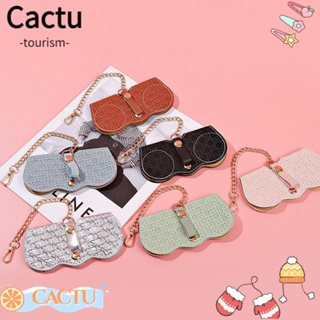 Cactu กระเป๋าใส่แว่นตากันแดด หนัง PU แบบพกพา คุณภาพสูง ป้องกันแรงกด สะดวกสบาย สําหรับผู้ชาย