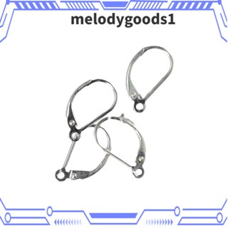 Melodygoods1 ตะขอต่างหูสตั๊ดไม้ ทรงเรขาคณิต สีเงิน สําหรับทําเครื่องประดับ