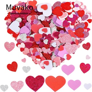 Muvako สติกเกอร์โฟม รูปหัวใจ 3 ขนาด มีกาวในตัว 3 สี สําหรับติดตกแต่งสมุดภาพ การ์ด 300 ชิ้น