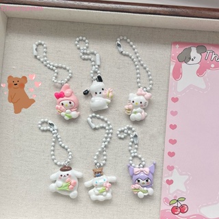 SANRIO พวงกุญแจเรซิ่น จี้การ์ตูนอนิเมะ Hello Kitty Cinnamon Dog Kuromi Melody น่ารัก สําหรับตกแต่งกระเป๋า