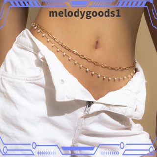 Melodygoods1 สร้อยคอโซ่ สองชั้น จี้ตัวอักษร เซ็กซี่ แฟชั่นสําหรับผู้หญิง