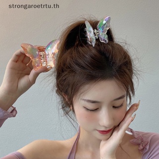 Strongaroetrtu กิ๊บติดผม รูปผีเสื้อ สีสันสดใส สไตล์เกาหลี สําหรับเด็กผู้หญิง