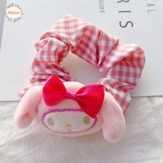 Ahour ยางรัดผม ตุ๊กตาการ์ตูนอนิเมะ Cinnamoroll My Melody KT Cat น่ารัก สีแคนดี้