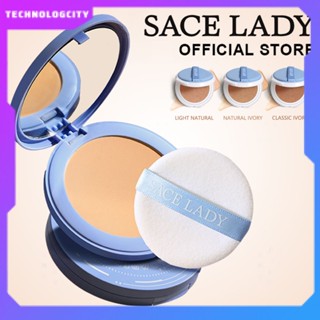 Sace LADY แป้งฝุ่นควบคุมความมัน เนื้อแมตต์ ไร้ที่ติ แป้งเซ็ตติ้ง กันน้ํา เรียบเนียน กะทัดรัด แต่งหน้าหน้า พร้อมพัฟ