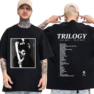 เสื้อยืด ผ้าฝ้าย 100% พิมพ์ลายอัลบั้มเพลง The Weeknd Trilogy สไตล์ฮิปฮอป โอเวอร์ไซซ์ สําหรับผู้ชาย และผู้หญิง