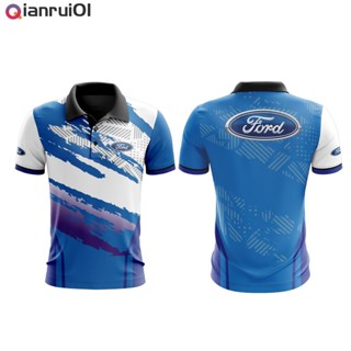 (Qianrui01) MOTOSHIRT FORD-A03-22 เสื้อคอปกแขนสั้น