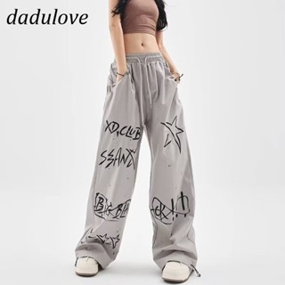 DaDulove💕 New American Ins High Street Graffiti Tooling Casual Pants Niche High Waist Wide Leg Pants Trousers