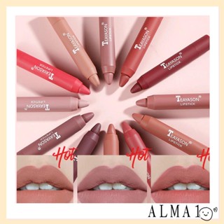 Alma ลิปสติก เนื้อแมตต์ กํามะหยี่ กันน้ํา สีแดงนู้ด สีน้ําตาล เซ็กซี่