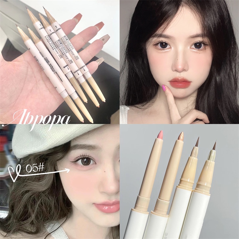 Bebeini 2 In 1 Shadow+Brightening Lying Silkworm Pen Eyelinger ติดทนนานกันน้ํา 5 สี