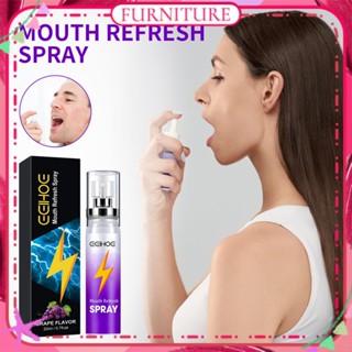 ♕ Eelhoe Grape Flavour Mouth Refresh Spray Removal Odor Eliminate Bad Breath Deep Cleaning Oral Spray Natural Ingredient Body Oral Care 20ml FURNITURE