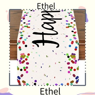 Ethel1 ผ้าปูโต๊ะ ผ้าลินิน สีขาว 72 นิ้ว สําหรับตกแต่งห้องนั่งเล่น ปาร์ตี้วันเกิด