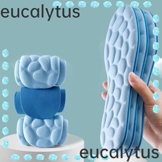 Eucalytus1 แผ่นรองพื้นรองเท้า 4D โฟมเมมโมรี่ ดูดซับแรงกระแทก ตัดได้ บรรเทาอาการปวด สําหรับรองเท้ากีฬา ผู้หญิง ผู้ชาย