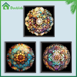 【Doub X ✮】ภาพวาดปักเพชร ทรงกลม แนวนามธรรม Mandala 5D DIY สําหรับตกแต่งบ้าน ✮