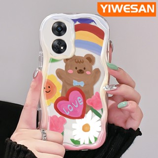 เคสโทรศัพท์มือถือแบบนิ่ม ใส กันกระแทก ลายการ์ตูนหมีน่ารัก สีมาการอง สําหรับ OPPO Reno 8T 5G Reno8 T A1 Pro Reno 8 5G Reno 8 Pro 5G