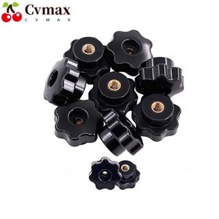 Cvmax น็อตลูกบิด พลาสติก ทองเหลือง M6 M6 X 32 มม. สีดํา คุณภาพสูง 5 ชิ้น