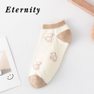 Eternity ถุงเท้าข้อยาว ระบายอากาศ ถุงเท้า แฟชั่น ถุงเท้าข้อสั้น ลายน่ารักเนื้อผ้านุ่ม WZ080323