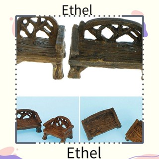 Ethel1 2 ชิ้น / เซต เก้าอี้ งานฝีมือ ตกแต่งสวนเทียม เครื่องประดับภูมิทัศน์