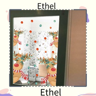 Ethel1 สติกเกอร์พีวีซี ลายคริสต์มาส มีกาวในตัว สําหรับติดตกแต่งผนังบ้าน กระจก หน้าต่าง