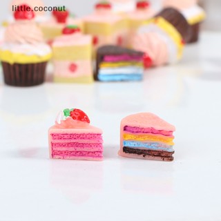 [little.coconut] ของเล่นเค้กสตรอเบอร์รี่จิ๋ว 1:12 สําหรับบ้านตุ๊กตา 5 ชิ้น