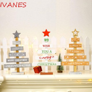 Ivanes การ์ดไม้ตั้งโต๊ะ รูปต้นคริสต์มาส สําหรับตกแต่งบ้าน