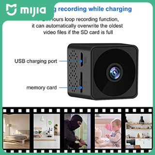 Mijia Home Ir Night Vision กล้อง Full Hd Mini พร้อมแบตเตอรี่ 6 ชั่วโมง กล้องวงจรปิด