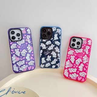 เคสโทรศัพท์ซิลิโคน แบบนิ่ม ลาย Bling Glitter Sweetheart Mix Bunnies สําหรับ IPhone 14 11 12 13 Pro 14Pro Max