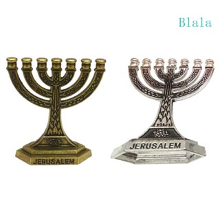 Blala เชิงเทียน 12 ชนเผ่า อิสราเอล Menorah Jewish 7 กิ่ง สําหรับตกแต่งบ้าน