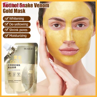 Huasurv 100g Retinol Gold Mask ทำความสะอาดรูขุมขนใบหน้า Moisturizin Tear Off Mud Mask [TOP]