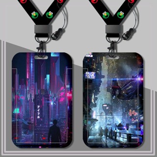 กระเป๋าใส่บัตรประจําตัวประชาชน ลาย Cyberpunk 2077 สําหรับนักเรียน