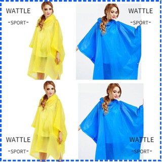 Wattle เสื้อกันฝน EVA กันน้ํา สีเหลือง สําหรับผู้ใหญ่ 4 ชิ้น