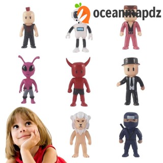 Oceanmapdz โมเดลฟิกเกอร์ PVC รูปปั้นการ์ตูนเกม Kawaii ของเล่นเสริมการเรียนรู้เด็ก 8 ชิ้น ต่อชุด 8 ชิ้น ต่อชุด