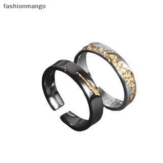 [fashionmango] แหวนคู่รัก เปิดนิ้ว ปรับได้ เครื่องประดับ ของขวัญวันครบรอบ โรแมนติก สําหรับผู้หญิง ผู้ชาย 1 ชิ้น