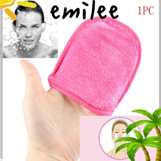 Emilee ถุงมือไมโครไฟเบอร์ ใช้ซ้ําได้ สําหรับทําความสะอาดผิวหน้าผู้หญิง