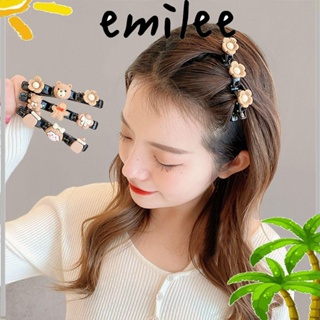 Emilee กิ๊บติดผมหน้าม้า แบบถักเปีย สองซี่ เครื่องประดับแฟชั่น สําหรับเด็ก