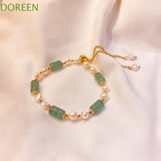 Doreen สร้อยข้อมือ โซ่มุก นําโชค อินเทรนด์ สไตล์เกาหลี สําหรับผู้หญิง